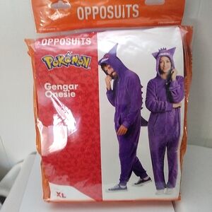 OppoSuits Purple Gengar Adult Sz XL Hooded One Piece Pokemon Jumpsuit Costume